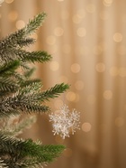 Ёлочные игрушки набор 6 шт. «Зимнее волшебство. Снежинка - пушинка», d=6 см, белый - Фото 2