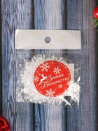 Ёлочные игрушки набор 6 шт. «Зимнее волшебство. Снежинка - пушинка», d=6 см, белый - Фото 3