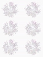 Ёлочные игрушки набор 6 шт. «Зимнее волшебство. Снежинка - пушинка», d=6 см, белый - Фото 6