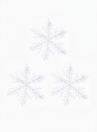 Ёлочные игрушки набор 3 шт. «Зимнее волшебство. Снежинка - пушинка», d=21 см, белый - фото 119312712