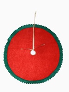 Коврик под ёлку «Зелёные рюши» 100 см, красно-зелёный - Фото 2