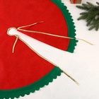 Коврик под ёлку «Зелёные рюши» 100 см, красно-зелёный - Фото 8