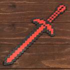 Набор деревянных сувениров "Рубиновое оружие" щит, меч - фото 9849406