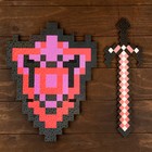 Набор деревянных сувениров "Рубиновое оружие" щит, меч - Фото 8