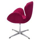 Кресло Swan Chair, 700 × 610 × 950 мм, искусственная замша, цвет винный - Фото 3