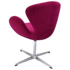 Кресло Swan Chair, 700 × 610 × 950 мм, искусственная замша, цвет винный - Фото 4