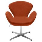 Кресло Swan Chair, 700 × 610 × 950 мм, искусственная замша, цвет терракотовый - Фото 1