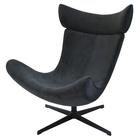 Кресло Imola, 900 × 900 × 1050 мм, искусственная замша, цвет графит - Фото 2