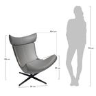 Кресло Imola, 900 × 900 × 1050 мм, цвет бирюзовый - Фото 6
