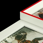 Фоторамка пластик на 6 фото "Белая с красной полоской" 10х15 см, 31,5х49 см - Фото 3