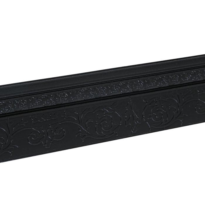 Самоклеящийся ПВХ плинтус 3D черный с узором, 2,3м - Фото 1