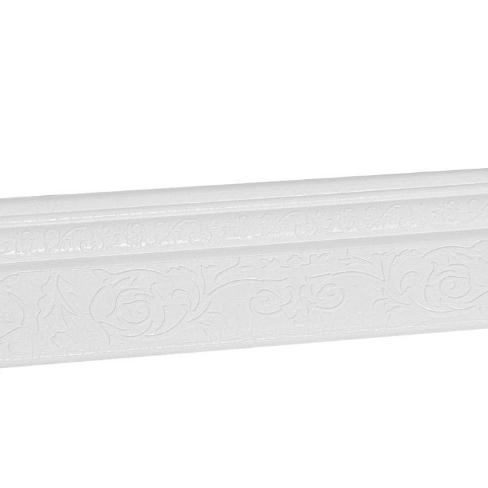 Плинтус универсальный TAKE IT EASY, самоклеящийся, с узором, 70×70×2300 мм, ПВХ, цвет белый - Фото 1