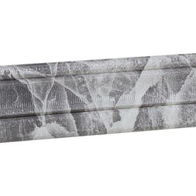 Самоклеящийся ПВХ плинтус 3D  черно-белый, текстура, 2,3м Ош
