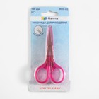 Ножницы для рукоделия, скошенное лезвие, с защитным колпачком, 3,9", 10 см, цвет розовый - фото 7713404