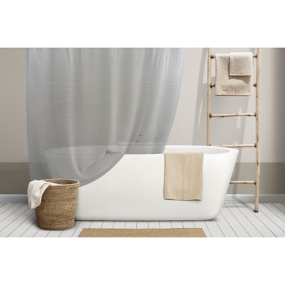 Штора для ванной комнаты Meiwa Pebbles, 182х182 см, ПВХ, цвет серый