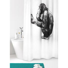 Штора для ванной комнаты Monkey, 180х200 см