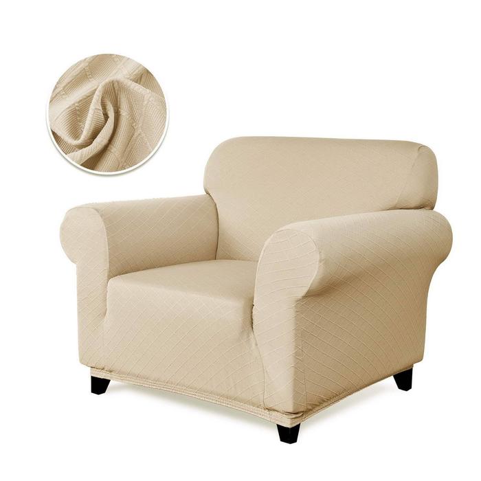 Чехол на кресло «Илиана», одноместный, цвет молоко