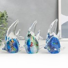 Фигурка стекло «Рыбка многоцветная», под муранское, 3×11×10 см, МИКС - Фото 1