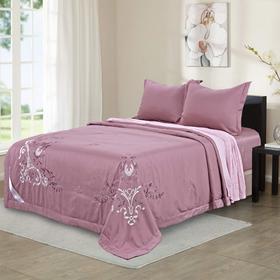 Комплект с одеялом дуэт «Изида», размер 230х250 см, 160х220 см - 2 шт, 50х70 см - 2 шт, цвет пепельная роза