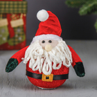 Мягкая световая игрушка "Дед Мороз - красавец" 10 см красный - Фото 1