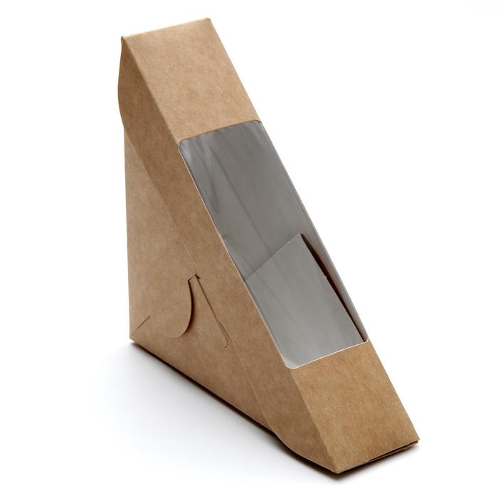 

Упаковка для сэндвича, 12,5 х 12,5 х 4 см