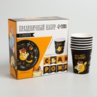 Посуда одноразовая бумажная «Котик обжора», 6 тарелок, 6 стаканов, 1 гирлянда - Фото 3