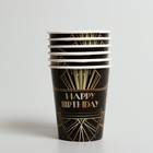 Посуда одноразовая бумажная Happy party, 6 тарелок, 6 стаканов, 1 гирлянда - Фото 4