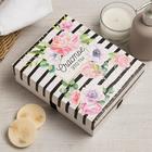 Салфетки махровые «Этель. Счастье это ты», 5 шт., 30×30 см, хлопок 100%, зелёные/розовые - Фото 5