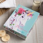 Салфетки махровые «Этель» Believe in magic, 5 шт., 30×30 см, хлопок 100%, бирюзовые/розовые - Фото 4