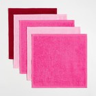 Салфетки махровые «Этель. Богиня», 5 шт., 30×30 см, хлопок 100%, розовые - Фото 3