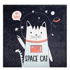 Плед "Крошка Я"  Space cat, 100*100 см, корал-флис 160гр/м2,  100% п/э - Фото 2