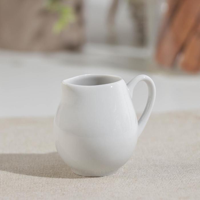 Сливочник «Бельё», 50 мл, фарфор, белый - Фото 1