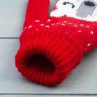 Варежки KAFTAN "Мишка" цв. красный, р-р 19, акрил 70%, шерсть 30% - фото 27332911