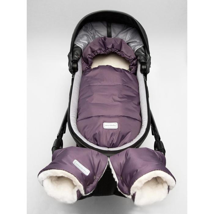 Конверт зимний меховой Snowy Baby, размер 85 см, цвет фиолетовый - фото 1911595172