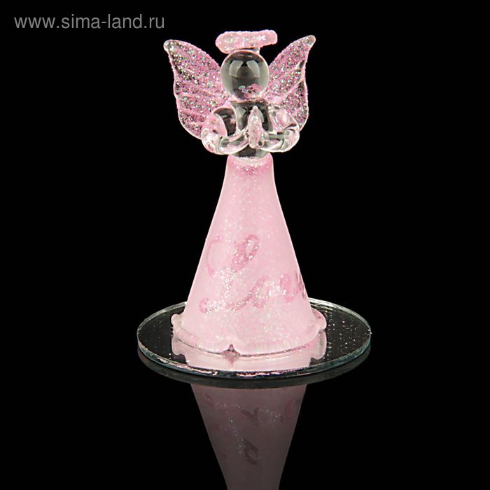 Сувенир стекло "Ангел LOVE" МИКС 4х5,5 см - Фото 1