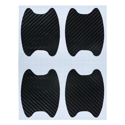 Защитная пленка под ручки дверей, 3D карбон, 5×6.8 см, чёрная, набор 4 шт.