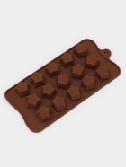 Форма для конфет и шоколада Доляна «Звёздочки», силикон, 21×10×2 см, 15 ячеек, коричневая - Фото 4