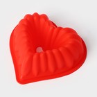 Форма для выпечки Доляна «Сердце. Немецкий кекс», силикон, 17×17 см, цвет МИКС - Фото 4