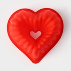 Форма для выпечки Доляна «Сердце. Немецкий кекс», силикон, 17×17 см, цвет МИКС - Фото 3