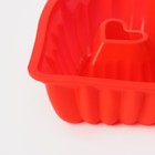 Форма для выпечки Доляна «Сердце. Немецкий кекс», силикон, 17×17 см, цвет МИКС - Фото 5