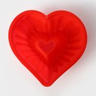 Форма для выпечки Доляна «Сердце. Немецкий кекс», силикон, 17×17 см, цвет МИКС - Фото 6