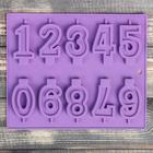 Форма для выпечки Доляна «Цифры», силикон, 26×21 см, 10 ячеек (7×4 см), цвет МИКС - Фото 7