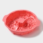 Форма для выпечки Доляна «Немецкий кекс. Праздничный венок», силикон, 26×30 см, с ручками, цвет МИКС - Фото 5