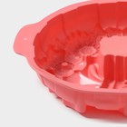 Форма для выпечки Доляна «Немецкий кекс. Праздничный венок», силикон, 26×30 см, с ручками, цвет МИКС - Фото 4