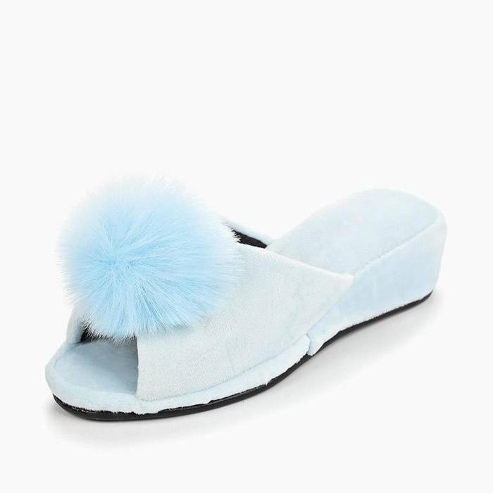 Тапочки 12 женские размер 40-41 цвет голубой 841₽