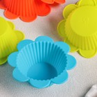 Набор силиконовых форм для выпечки Доляна «Риб.Ромашка», 9×4 см, 6 шт, цвет МИКС - Фото 2