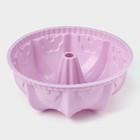 Форма для выпечки Доляна «Немецкий кекс. Торжество», силикон, 22×8.5 см, сиреневая - Фото 3