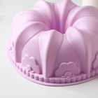 Форма для выпечки Доляна «Немецкий кекс. Торжество», силикон, 22×8.5 см, сиреневая - Фото 5