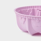 Форма для выпечки Доляна «Немецкий кекс. Торжество», силикон, 22×8.5 см, сиреневая - Фото 4