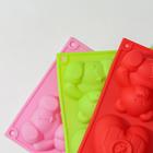 Форма силиконовая для выпечки Доляна «Мишка и сердце», 17×15 см, 4 ячейки, цвет МИКС - Фото 5